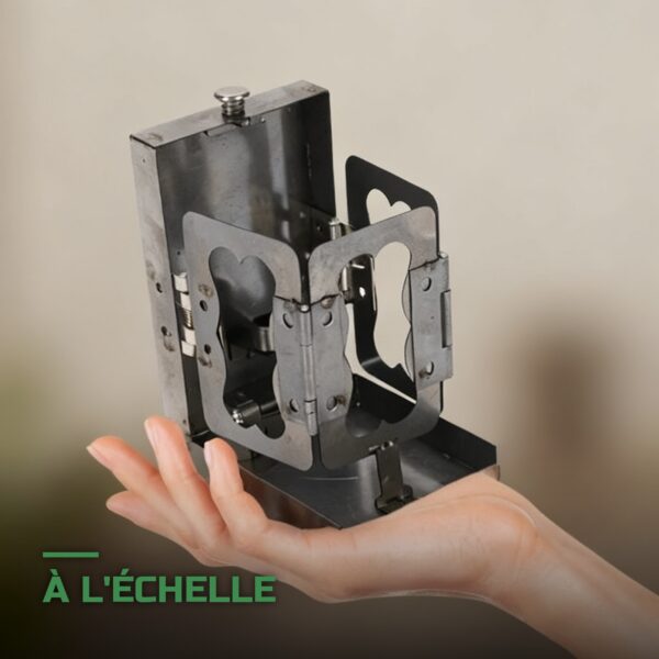 Lanterne à Bougie Pliable en Métal et Verre