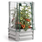 Lot de 3 Bacs Potagers Surélevés avec Treillis