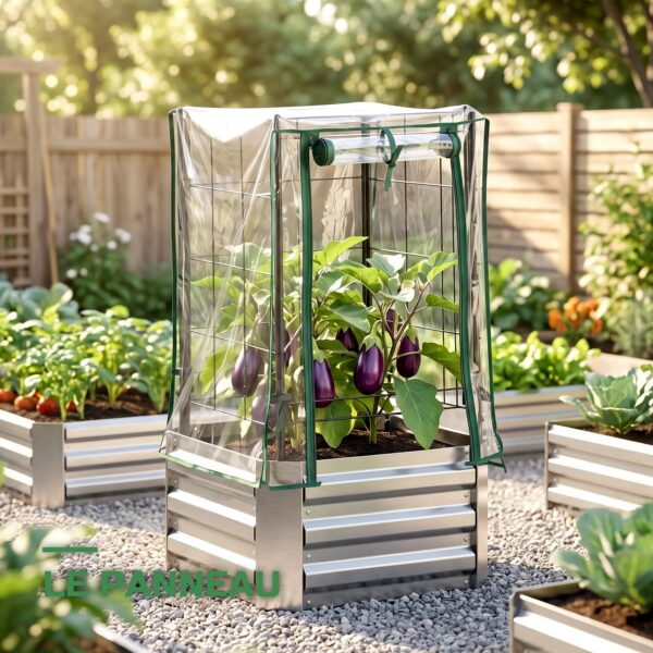 Lot de 3 Bacs Potagers Surélevés avec Treillis
