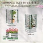 Lot de 3 Bacs Potagers Surélevés avec Treillis
