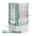 Lot de 3 Bacs Potagers Surélevés avec Treillis