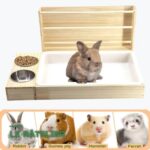Mangeoire à Foin et Litière Combinée pour Lapins