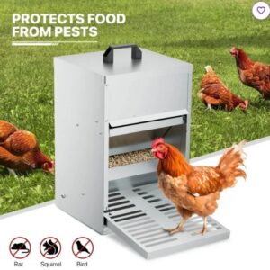 Mangeoire Automatique à Pédale Anti-Gaspillage pour Poules