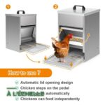 Mangeoire Automatique à Pédale Anti-Gaspillage pour Poules