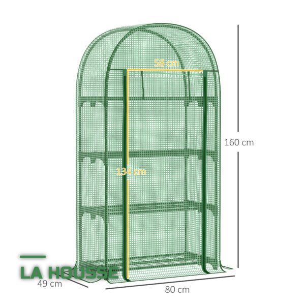 Mini-Serre de Balcon à 4 Étagères