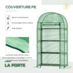 Mini-Serre de Balcon à 4 Étagères