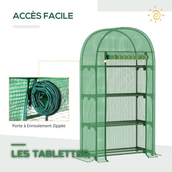 Mini-Serre de Balcon à 4 Étagères