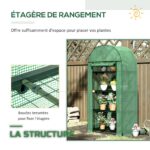 Mini-Serre de Balcon à 4 Étagères