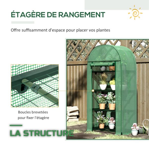 Mini-Serre de Balcon à 4 Étagères