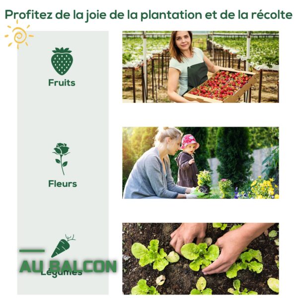 Mini-Serre de Balcon à 4 Étagères