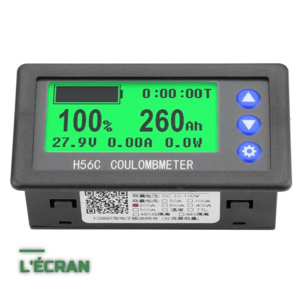 Moniteur de Batterie 12V avec Shunt et Écran