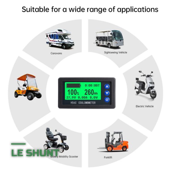 Moniteur de Batterie 12V avec Shunt et Écran