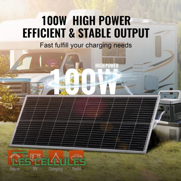 Panneau Solaire Monocristallin 100W