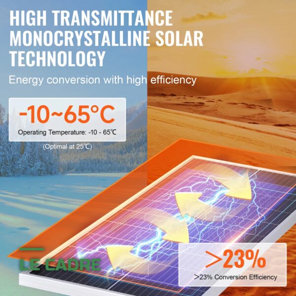 Panneau Solaire Monocristallin 100W