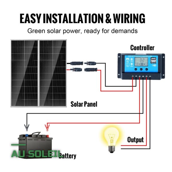 Panneau Solaire Monocristallin 100W