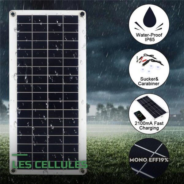Panneau Solaire Monocristallin 50W Compact