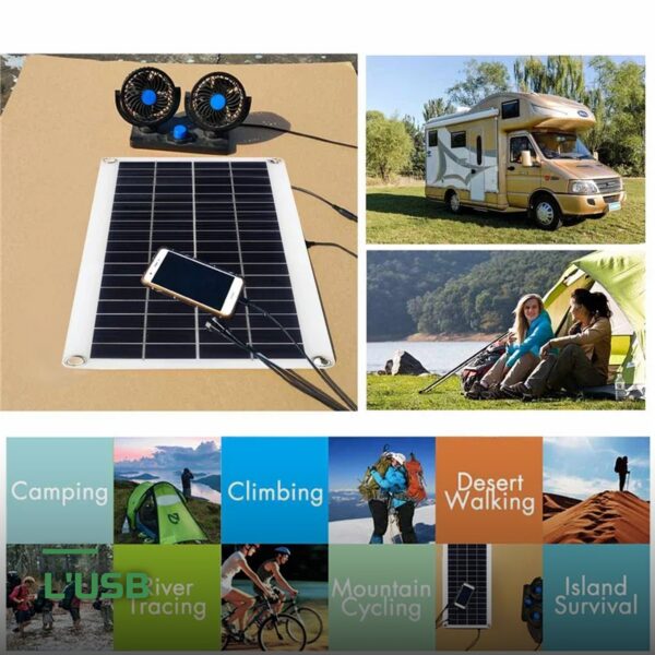 Panneau Solaire Monocristallin 50W Compact
