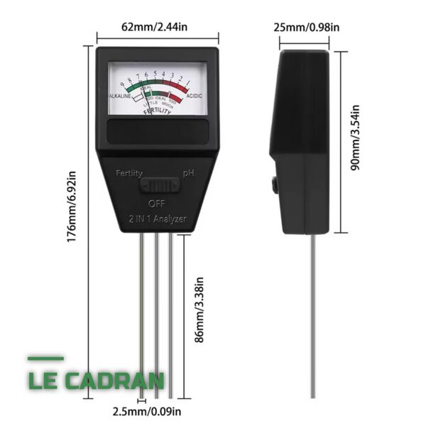 pH-Mètre de Sol Analogique pour Jardin