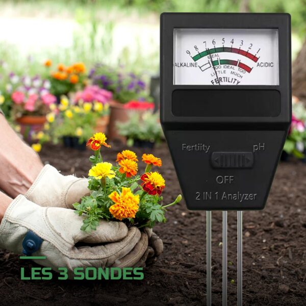 pH-Mètre de Sol Analogique pour Jardin