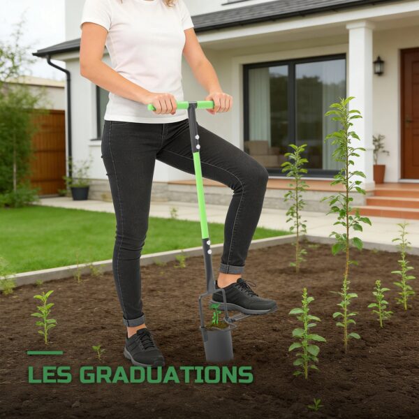 Plantoir à Bulbes en Acier avec Manche