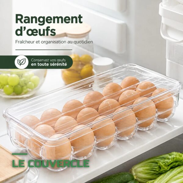 Plateaux de Rangement Empilables pour Œufs