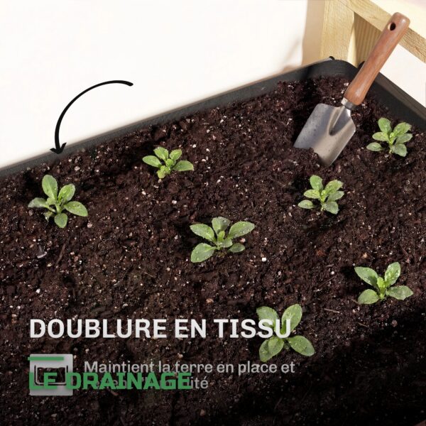 Potager Surélevé sur Pieds en Géotextile