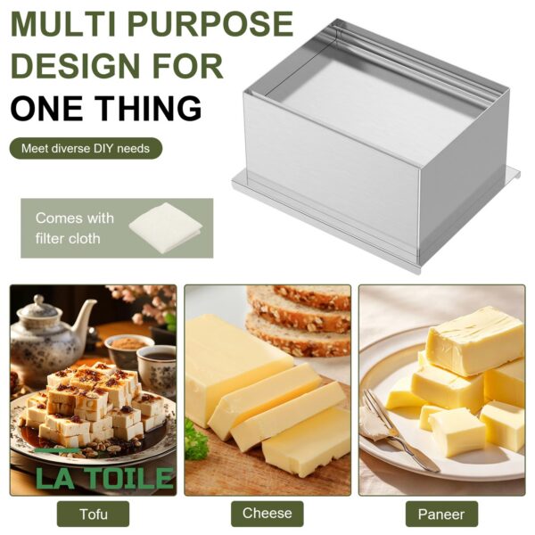 Presse et Moule à Fromage en Inox pour Fromage Maison