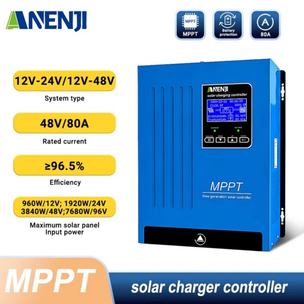 Régulateur de Charge Solaire MPPT à Écran