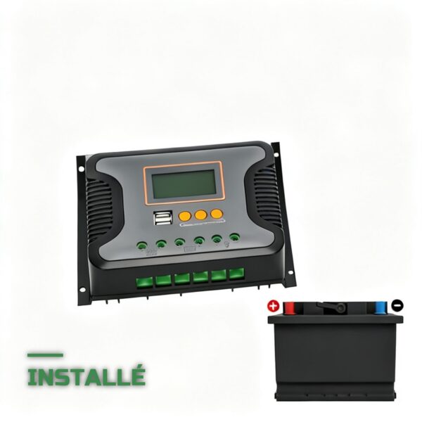Régulateur de Charge Solaire PWM 12V-24V