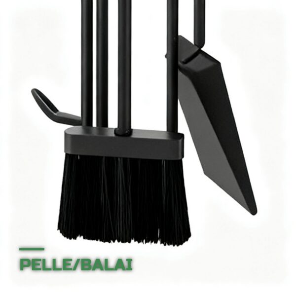 Set d'Outils de Cheminée 4 Pièces sur Support
