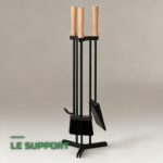 Set d'Outils de Cheminée 4 Pièces sur Support