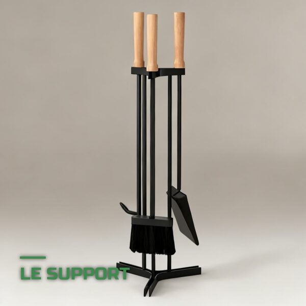 Set d'Outils de Cheminée 4 Pièces sur Support