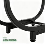 Support Range-Bûches Décoratif sur Pied en Métal