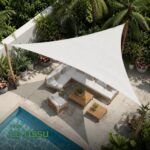 Voile d'Ombrage Triangulaire pour Jardin