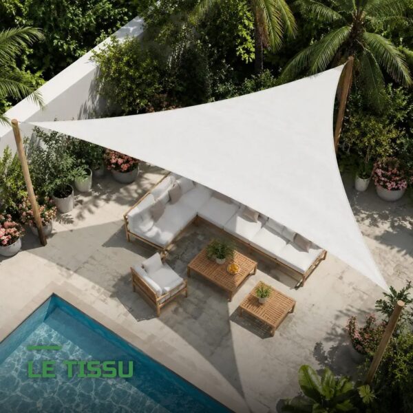 Voile d'Ombrage Triangulaire pour Jardin