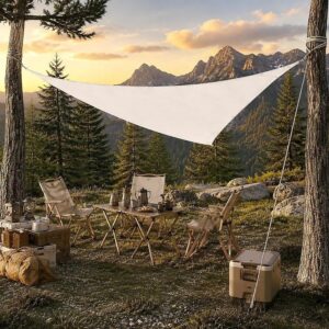 Voile d'Ombrage Triangulaire pour Jardin