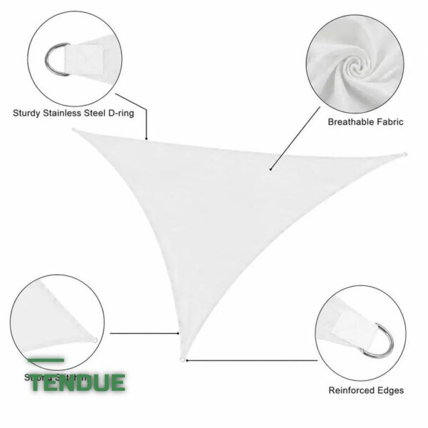Voile d'Ombrage Triangulaire pour Jardin