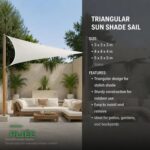 Voile d'Ombrage Triangulaire pour Jardin
