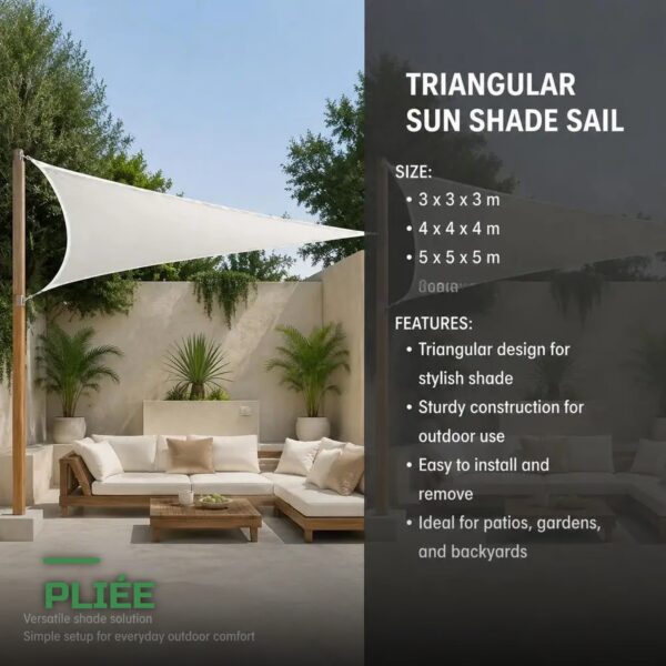 Voile d'Ombrage Triangulaire pour Jardin